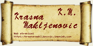 Krasna Makljenović vizit kartica